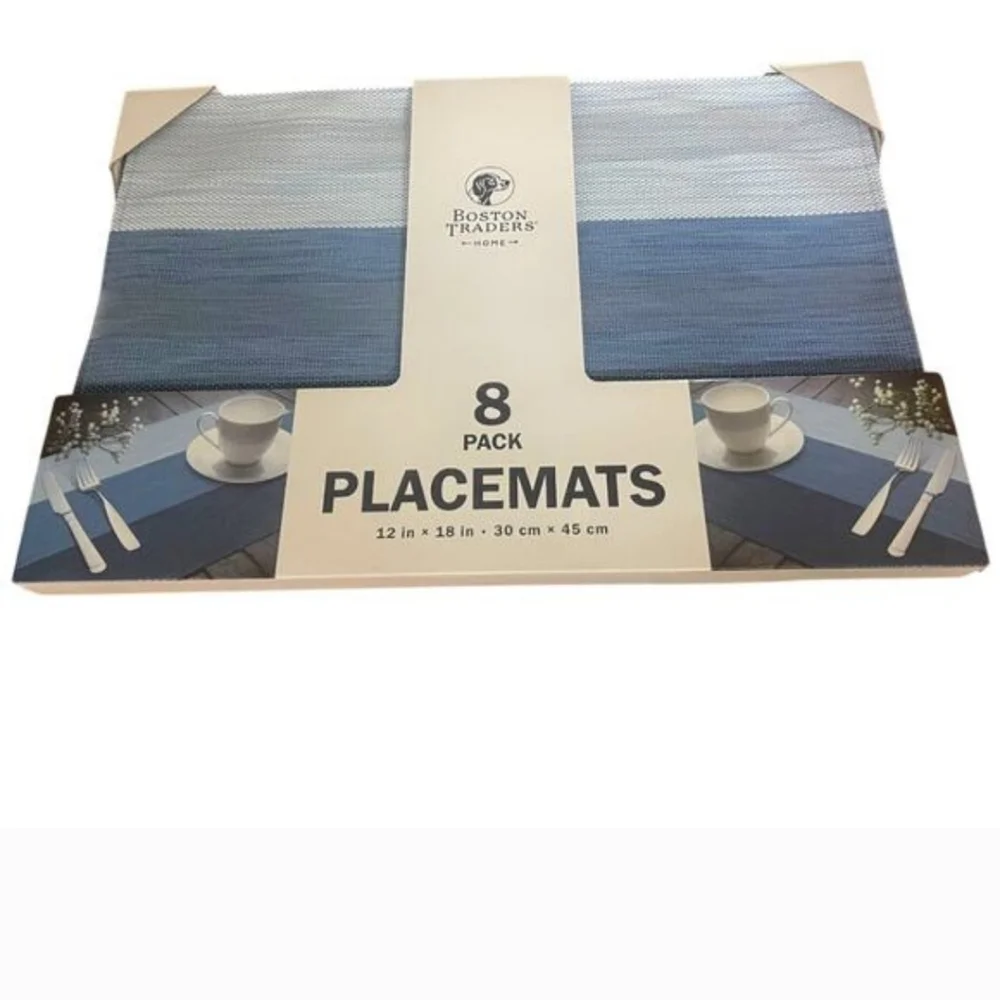 Boston Traders Home 8 Pack Placemats, Blue - Picture 3 of 7